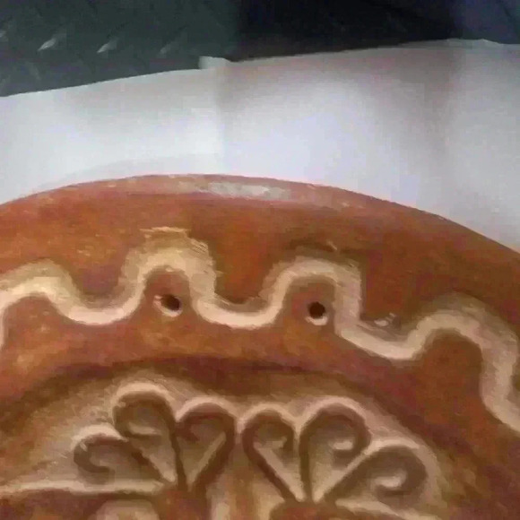 Kokopelli fertility music art wall hanging mexico handmade ceramic large - Picture 14 of 16